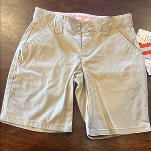 NWT Cat & Jack Kids Khaki Uniform Shorts
